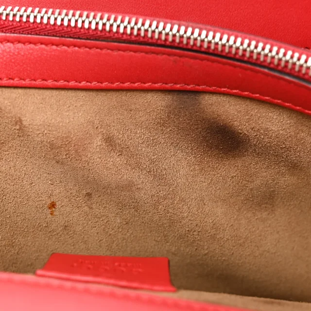 Gucci GG Supreme Monogram Arabesque Dionysus Shoulder Bag Hibiscus Red in Red Suede from FASHIONPHILE, photo 11 of 12