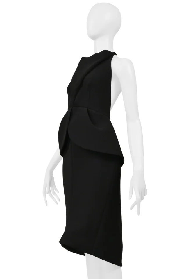 Balenciaga Black Wool Halter Dress 2013 in Black Wool from Resurrection Vintage, photo 6 of 8