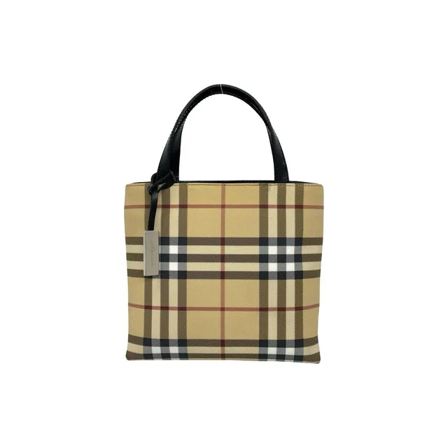Burberry Leather Canvas Handbag in Canvas from LuxUness