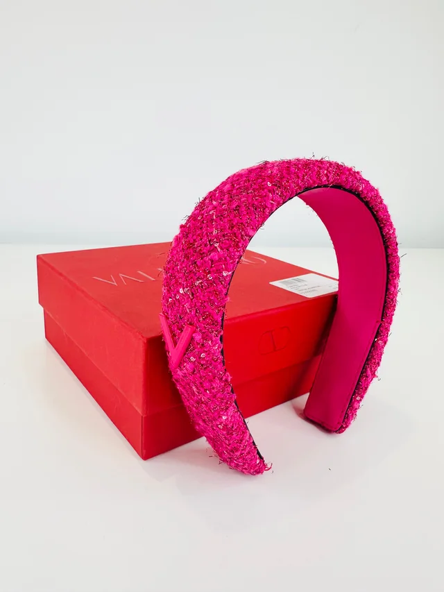 Valentino Garavani Tweed Headband in Tweed from Edit Second Hand