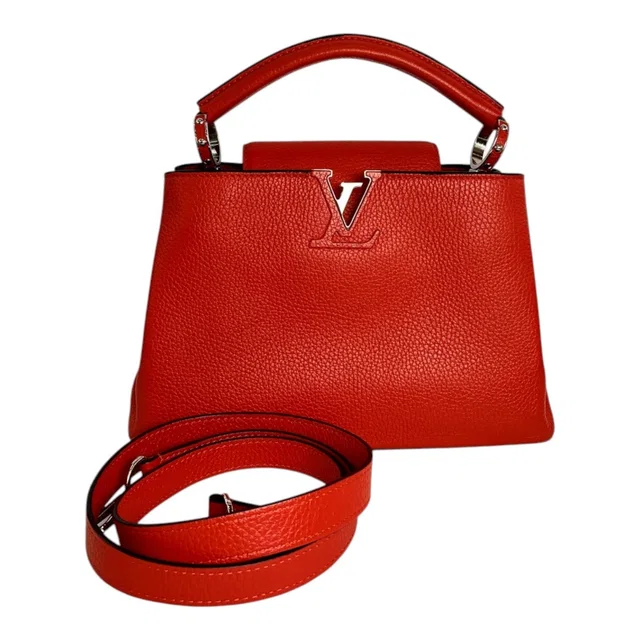 Louis Vuitton Red Capucines BB 27cm Bag with Strap in Red from Luxury Promise