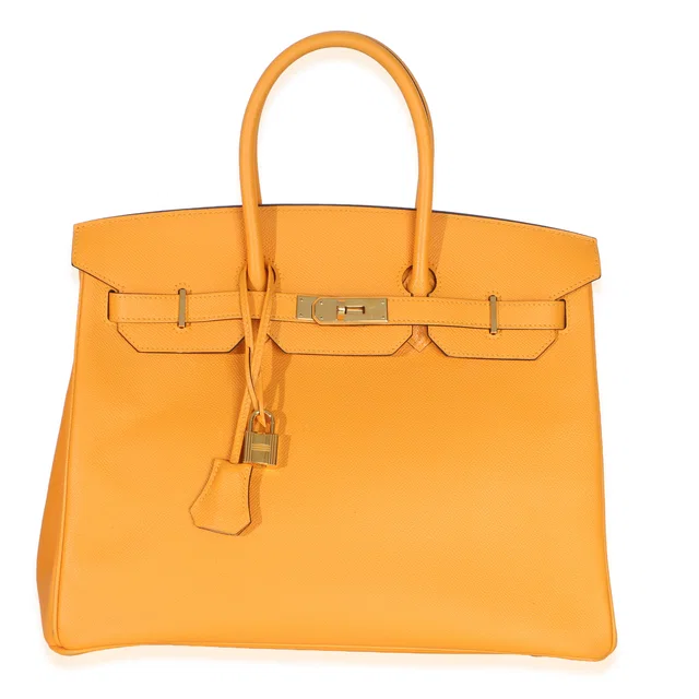 Hermès Jaune Dor Epsom Birkin 35 GHW in Yellow Epsom leather from myGemma
