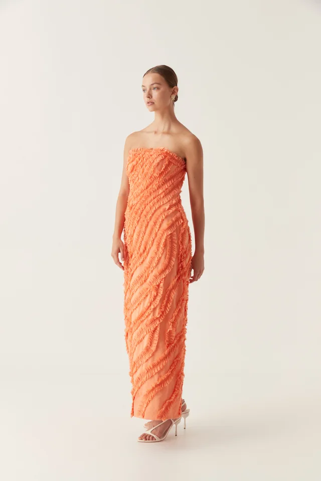 AJE Terrene Frill Maxi Dress in Orange from Aje, photo 1 of 1