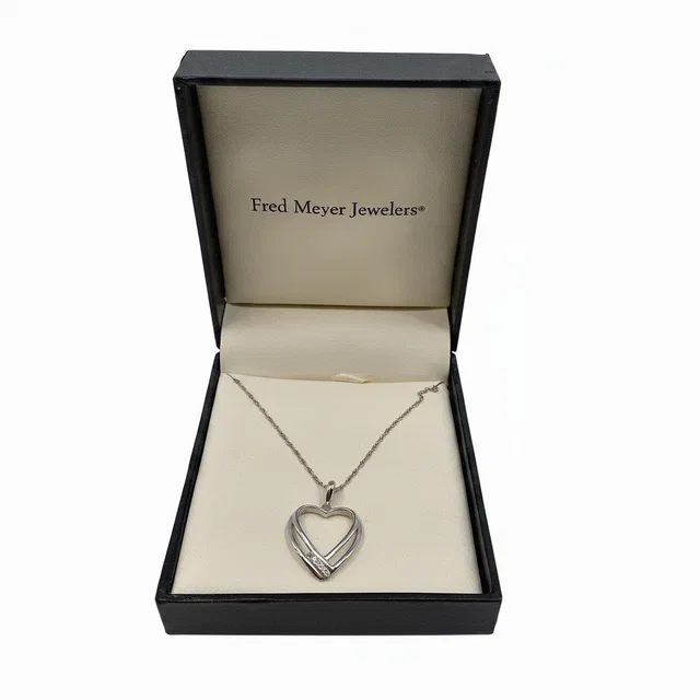 FRED Meyers Silver Platina 4 & Sterling Heart Pendant Necklace | Os in silver|gray from Poshmark, photo 1 of 1