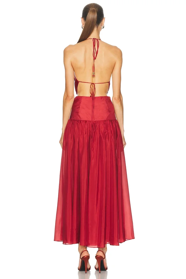 Zimmermann Indra Plunge Halter Maxi Dress, photo 2 of 2 from FWRD