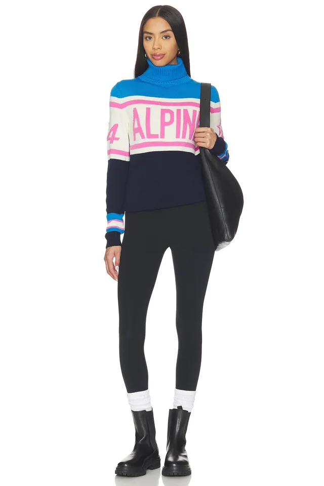 Perfect Moment Womens Alpine Sweater in Liquid Blue & Dark Blue, photo 5 of 5 from REVOLVE (Canada)