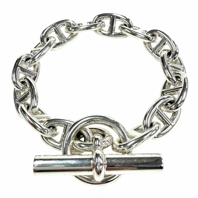 Hermès Chaine D'Ancre MM 14 Links Bracelet Silver in Silver from The Reluxe