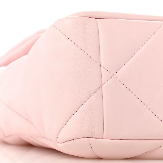 Quilted Large Chanel 19 Flap Light Pink in Pink Lambskin from FASHIONPHILE, photo 9 of 11
