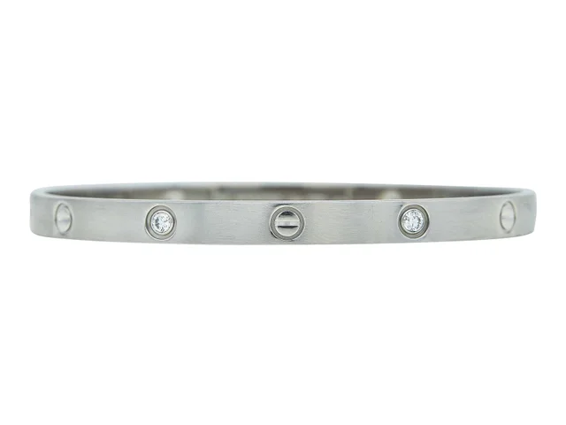 Cartier Love Bracelet, Classic Model, Brushed, 4-Diamonds from CIRCA Vault