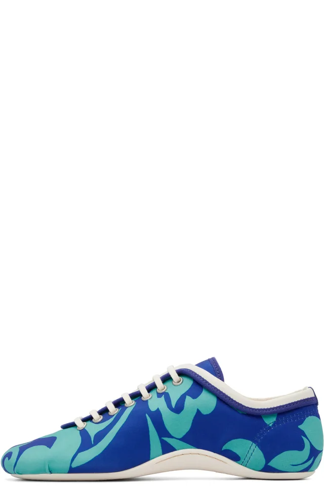 Dries Van Noten Blue Soft & Slim Climbing Ballerina Sneakers, photo 3 of 5 from SSENSE