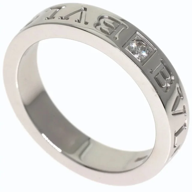 Bvlgari Double Logo 1p Diamond Ring, 18k White Gold, Women's in multicolor from Grailed