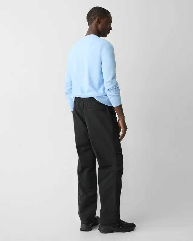 Theory Wide-Leg Drawstring Pant in Cotton-Blend, photo 4 of 5 from Theory