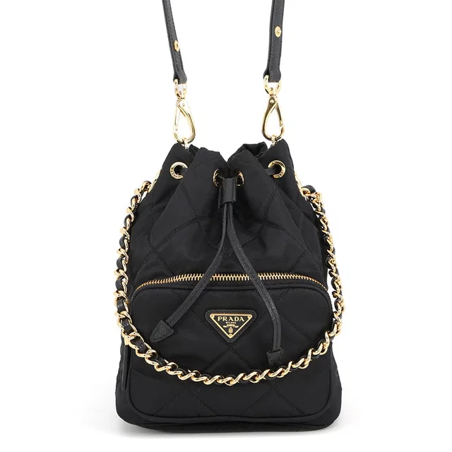 Prada Duet Re-Nylon Black1BH038 Nylon Leather in Nylon from GALLERY RARE