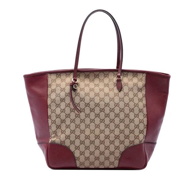 Beige Gucci GG Canvas and Calfskin Bree Tote in Beige Calfskin from Designer Revival, photo 1 of 1