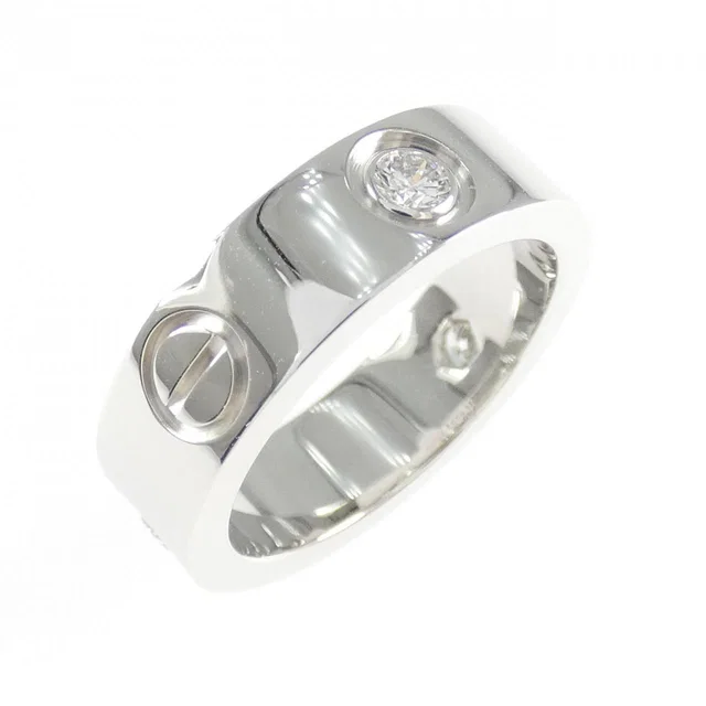 Cartier Love 750 White Gold Diamond Ring Size 48 in White from LuxUness