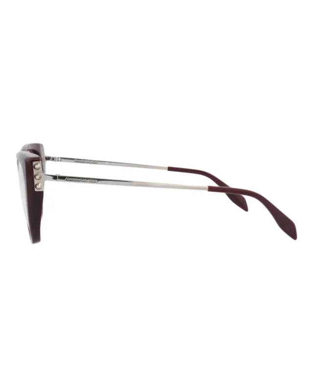 Alexander McQueen Cat Eye-Frame Acetate Optical Frames in purple, photo 3 of 5 from ShopSimon