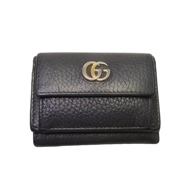 Gucci GG Marmont Leather Trifold Wallet in Leather from The Reluxe