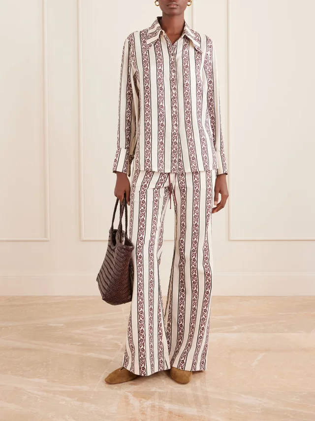 ALIX OF BOHEMIA Cooper Climbing printed cotton straight-leg pants in Red, photo 2 of 2 from NET-A-PORTER (Canada)