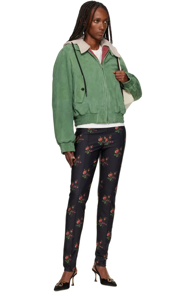 Meryll Rogge Black Floral Jersey Leggings, photo 4 of 4 from SSENSE