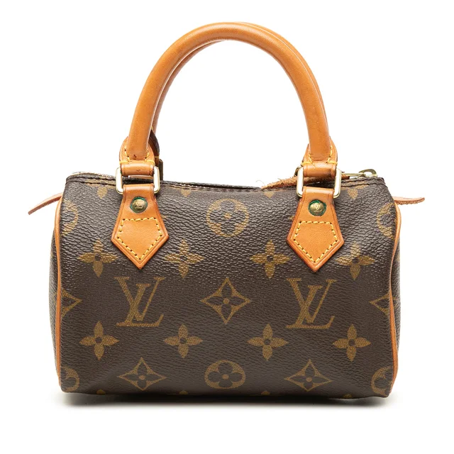Brown Louis Vuitton Monogram Mini Speedy HL Satchel in Brown Coated canvas from Designer Revival, photo 1 of 1