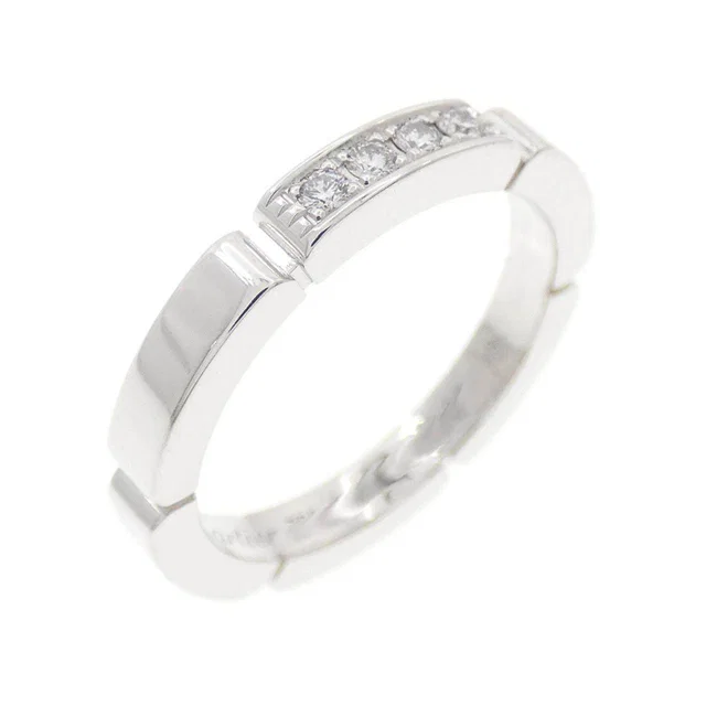 Cartier Mailon Panthere 750 White Gold Diamond Ring Size 6 in White from LuxUness