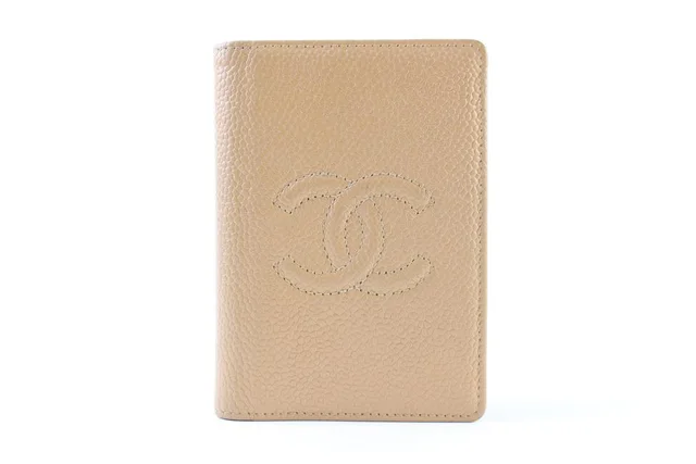 Chanel Beige Caviar Card Holder Wallet case in Beige Caviar leather from Bagriculture