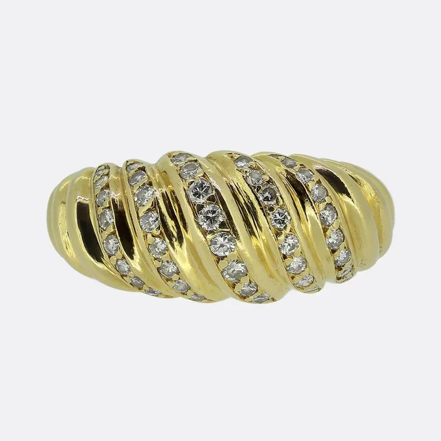 Cartier Diamond Croissant Ring from The Vintage Jeweller
