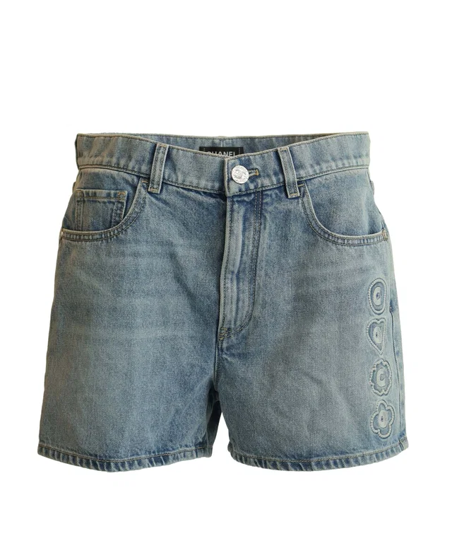 Chanel Denim Coco Beach Shorts Sz 40 NWT in Denim from Luxury Promise