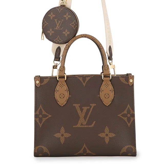 Louis Vuitton Onthego RedM46373 Monogram Reverse Canvas Monogram Giant Size PM in Canvas from GALLERY RARE