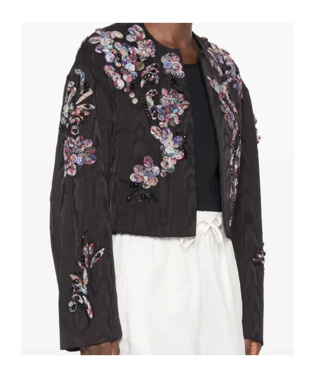 Dries Van Noten Embroidered Moiré Jacket, photo 2 of 4 from SENSER