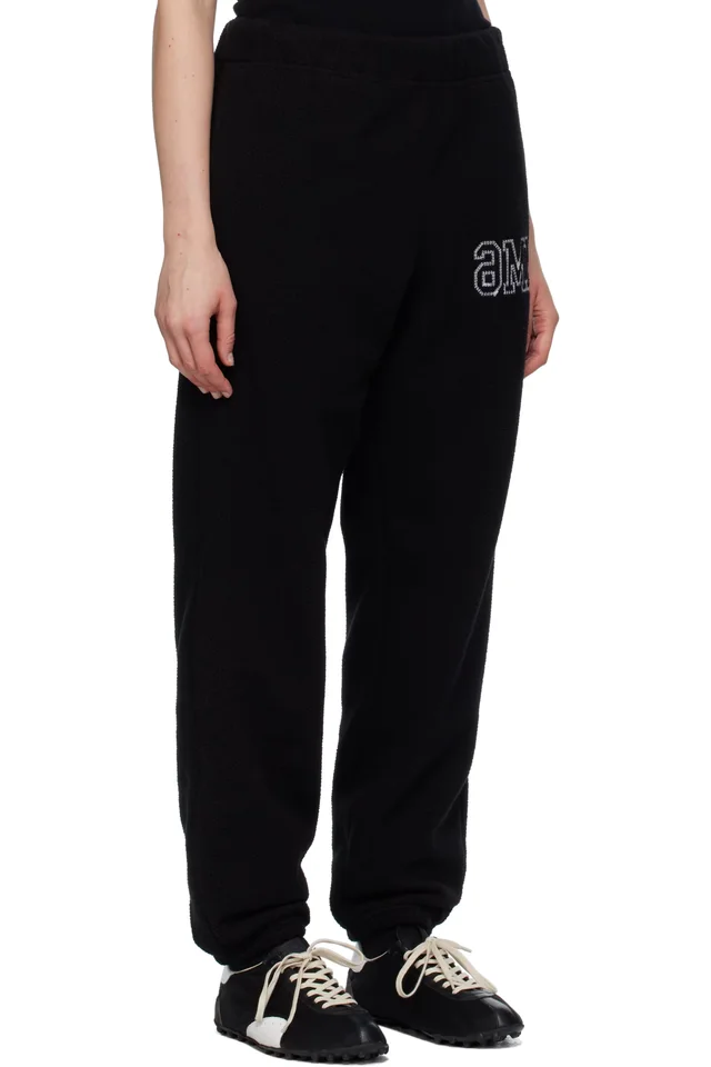 MM6 Maison Margiela Black Fleece Sweatpants, photo 2 of 4 from SSENSE