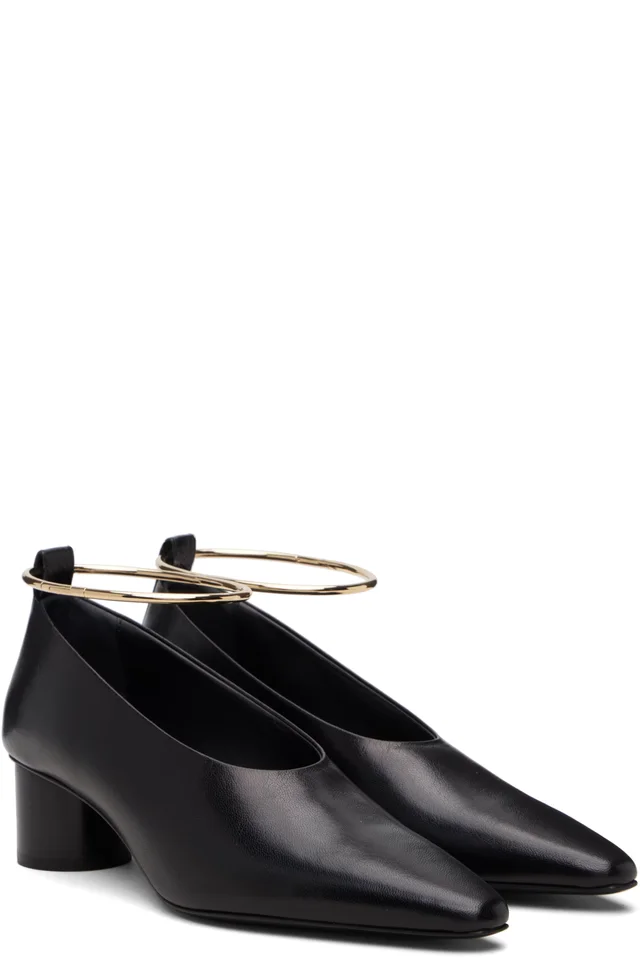 Jil Sander Black Ring Heels, photo 4 of 4 from SSENSE