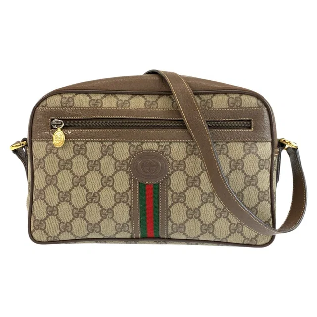 Gucci Vintage Sherry Line GG Supreme Canvas 001 56 Shoulder Bag Pochette in Canvas from The Reluxe