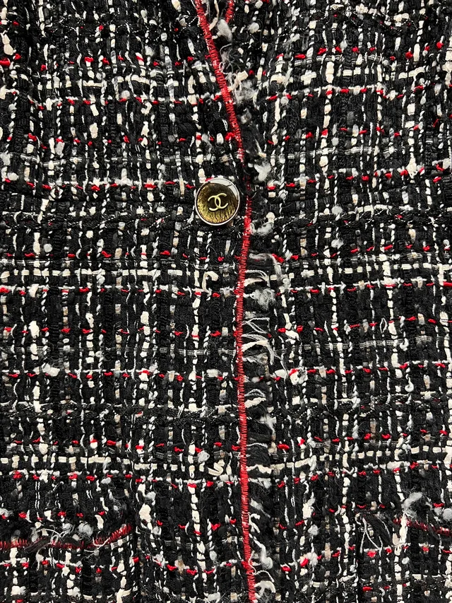 Chanel 2005 Black/Red Tweed Jacket in Black Tweed from Luxury Promise, photo 2 of 2