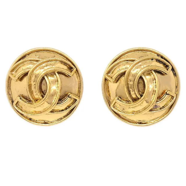 Chanel 1994 Round CC Earrings Small from AMORE Vintage Tokyo