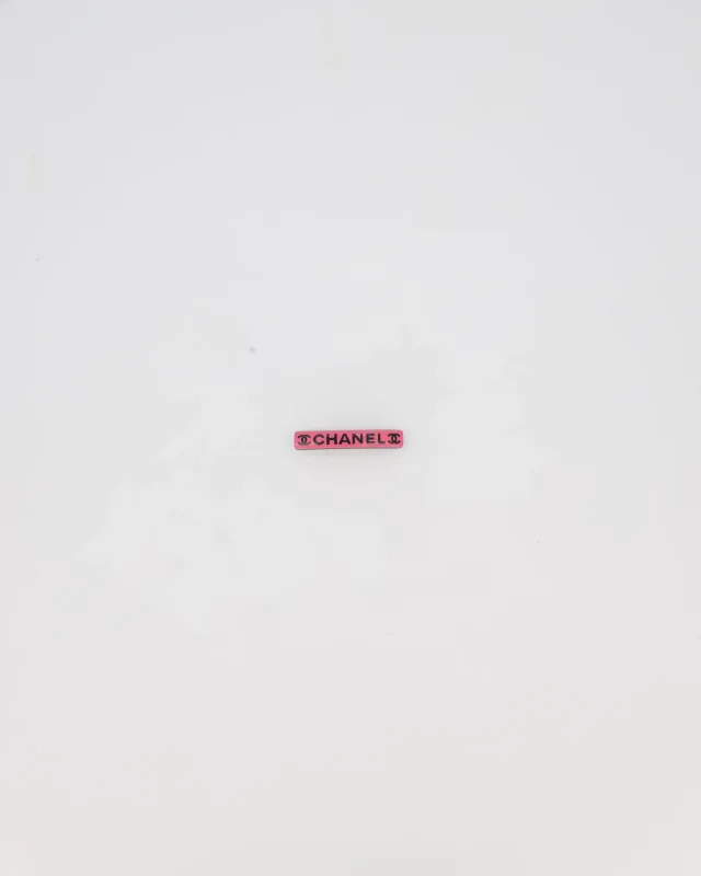 Chanel Pink and Black Logo Hair Clip in Black from Sellier, photo 7 of 8