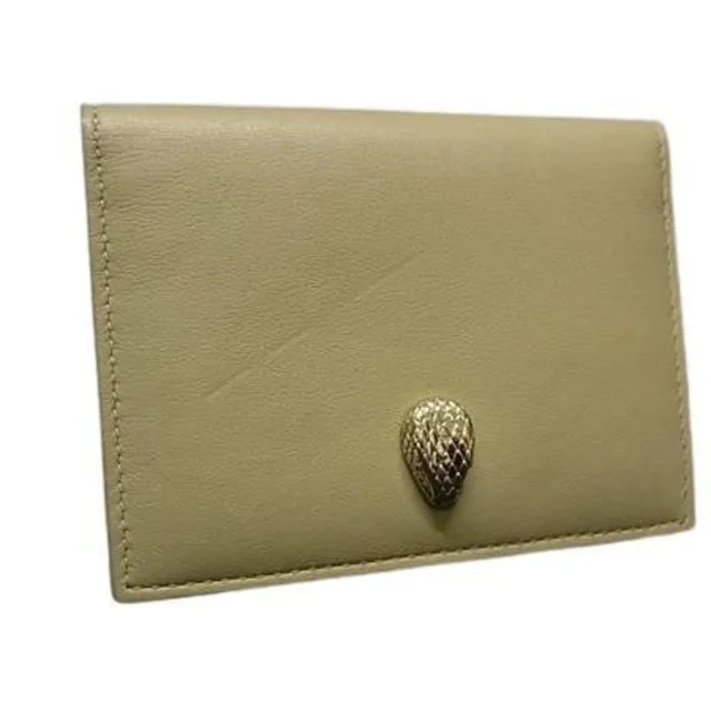 Bvlgari Card Case Serpenti Beige Leather in brown|neutral Leather from Poshmark, photo 1 of 1