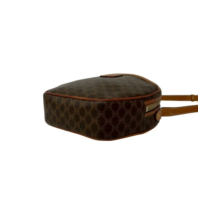 Celine Macadam Triomphe Coated Canvas Leather Mini Shoulder Bag in Brown Coated canvas from LuxUness, photo 8 of 10