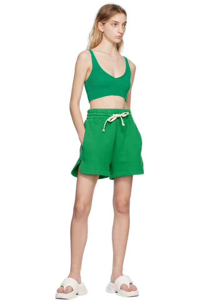 HALFBOY Green V-Neck Tank Top, photo 4 of 4 from SSENSE
