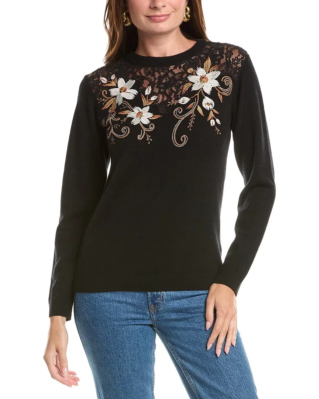 Johnny Was The Lace Wool & Cashmere-Blend Sweater, image 1 of 1 from Rue La La