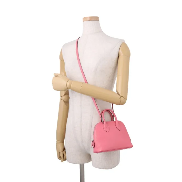 Hermès Bolide 1923 Rose Azalee Chevre Myzore Goatskin Size Mini in Pink Goatskin from GALLERY RARE, photo 5 of 18