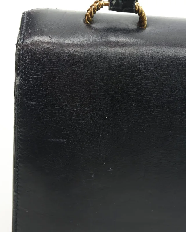Hermès Box Sac Vasco Top Handle Bag in Box leather from A Retro Tale, photo 10 of 15