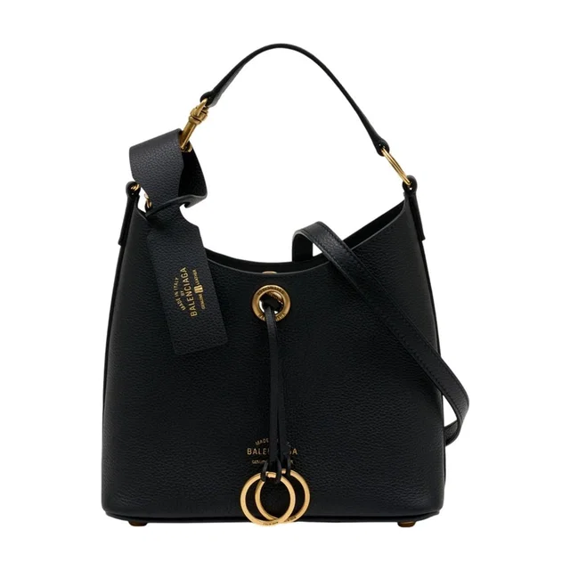 Balenciaga Carrie Shoulder Bag — Black Calfskin in Black Calfskin from HEWI