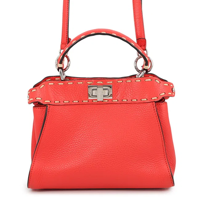 Fendi Selleria Peekaboo Mini Orange8BN244 Leather Size Mini in Leather from GALLERY RARE