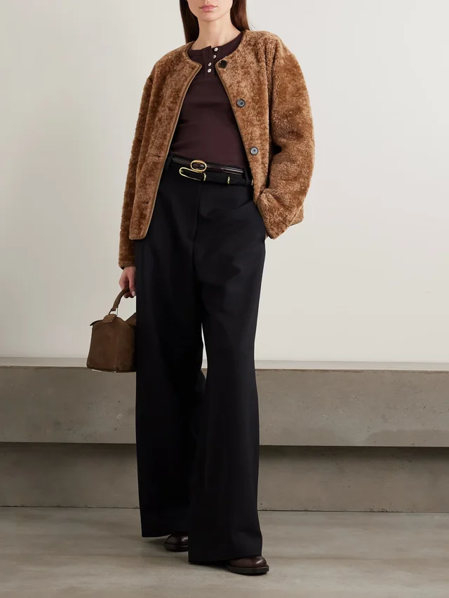ARMA Lucine reversible leather and shearling jacket in Brown, photo 2 of 2 from NET-A-PORTER (Canada)