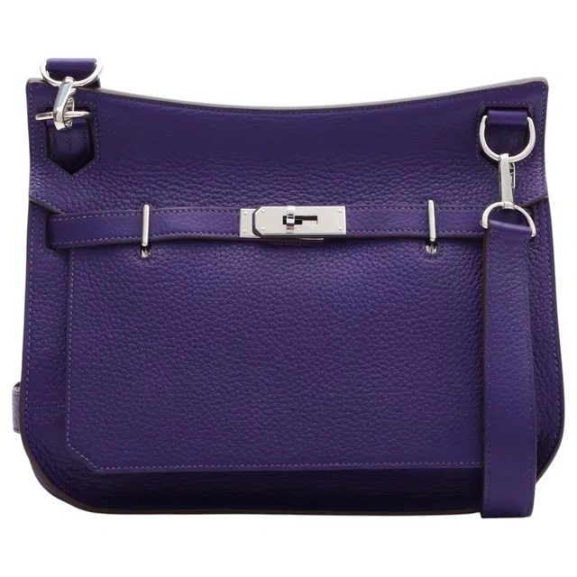 Hermès 2010 Gypsiere 28 Ultraviolet in Leather from VINTAGE QOO TOKYO