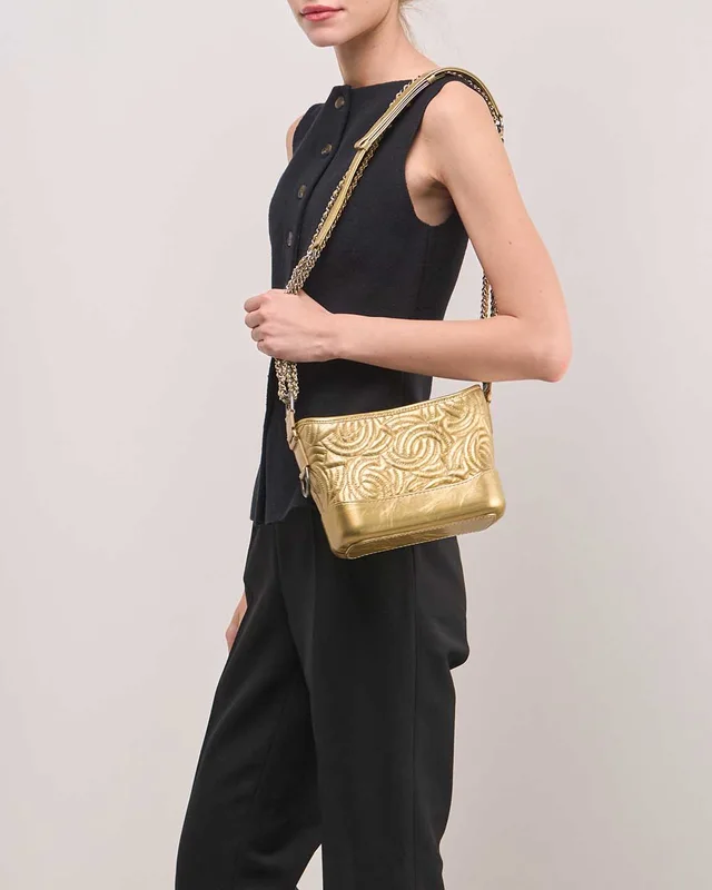 Chanel Gabrielle Small Aged Calf Gold in Gold Calfskin from SACLÀB, photo 2 of 2