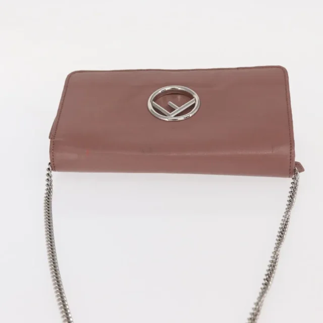 Fendi F Is Wallet On Chain Leather Pink Bag in Pink Leather from HEWI, photo 18 of 24