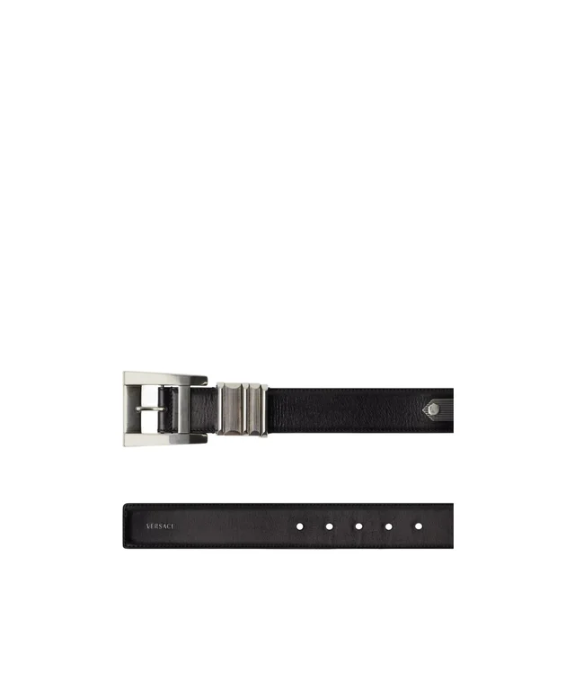 Versace Textured Buckle Leather Belt, photo 5 of 6 from SENSER