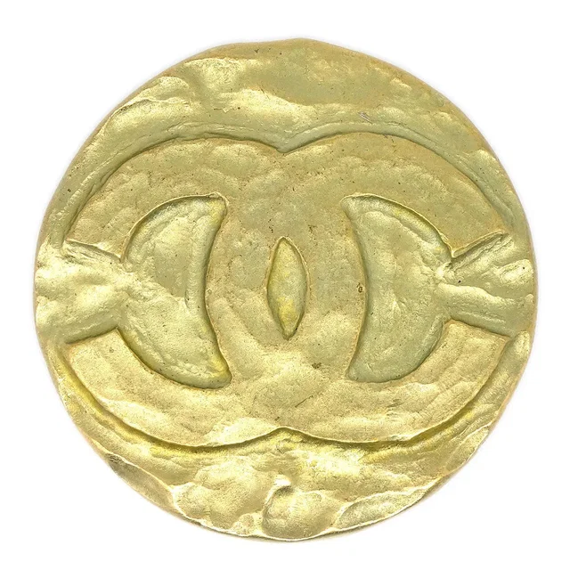 Chanel Medallion Brooch Gold 95P in Gold from AMORE Vintage Tokyo